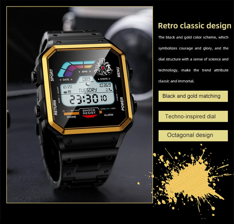 Aiweile AW38 Smart Watch Man High-End Luxury for Android IOS Fitness Tracker Sport Business Bluetooth Call DIY Faces Steel Voice
