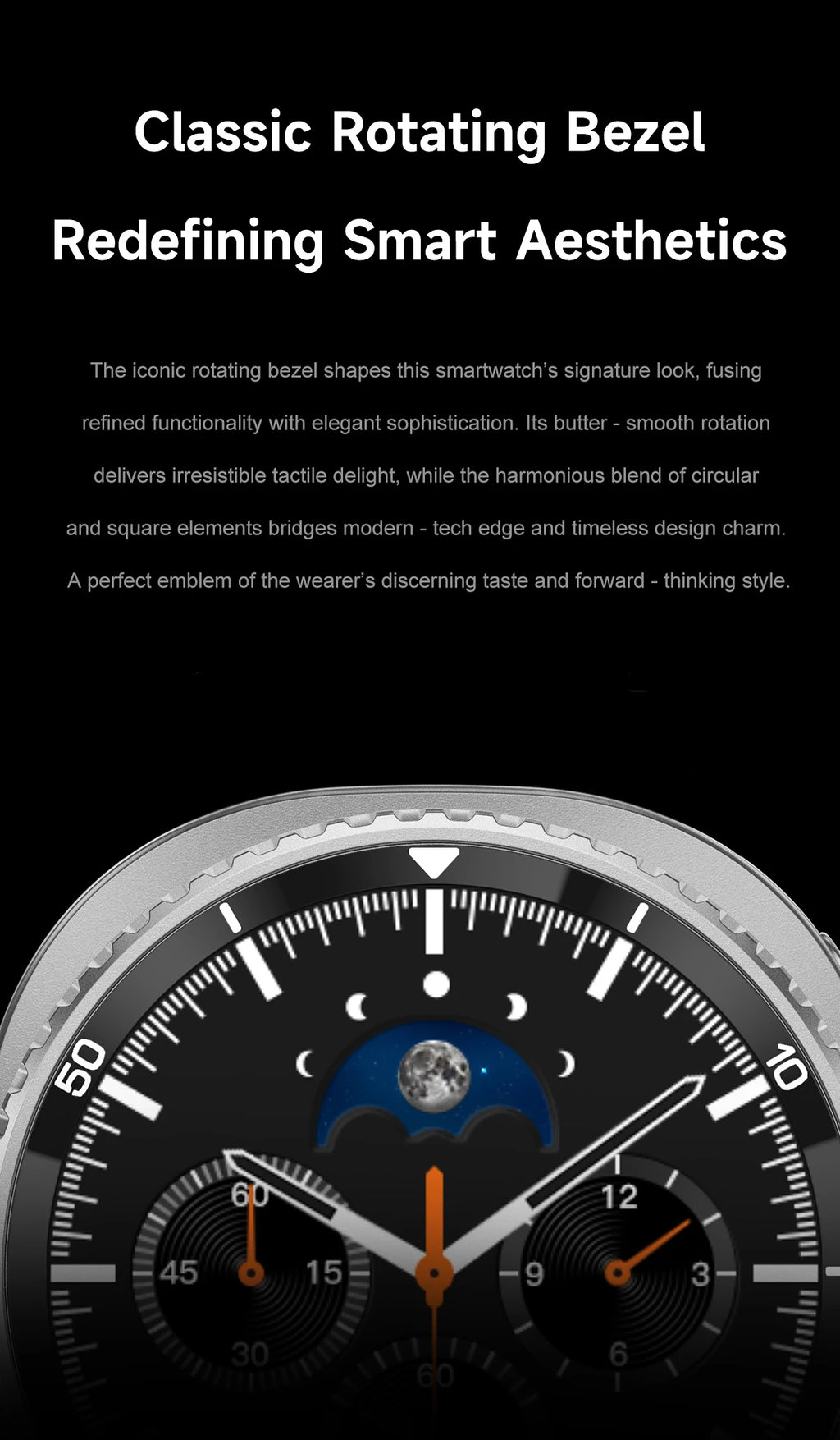 Smart Watch Man with Rotating Bezel AI Voice Assistant Receive Call 3ATM Waterproof Remote Music 1.43inch HD Screen Wristwatch