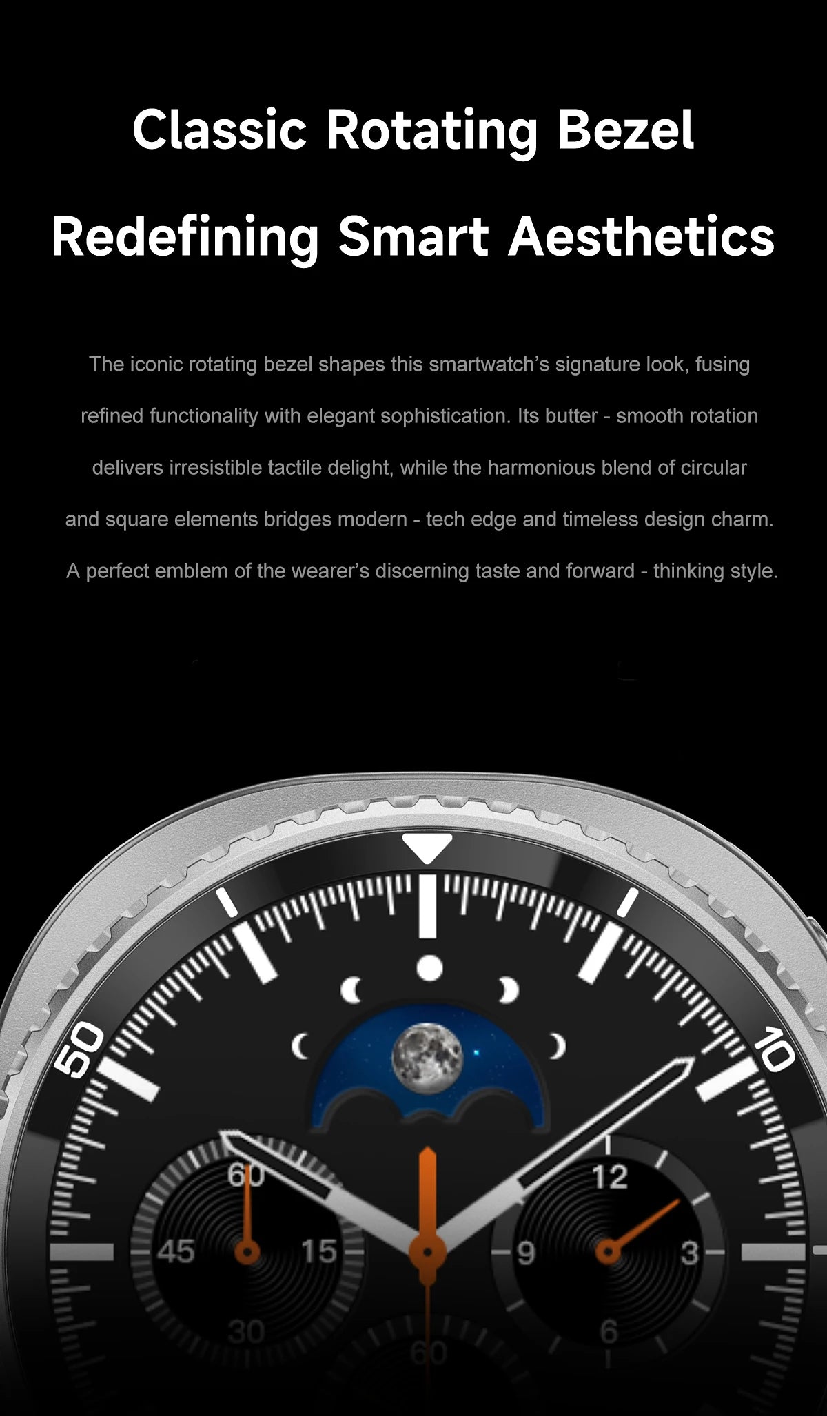 Smart Watch Man with Rotating Bezel AI Voice Assistant Receive Call 3ATM Waterproof Remote Music 1.43inch HD Screen Wristwatch