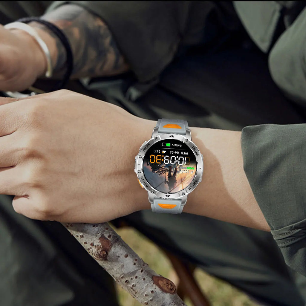 2026 Smartwatch,1400mAh battery,1.7"IPS screen,120+sports,SOS strobe alarm,IPX8 waterproof,LED light,BT Call,Xmas birthday gift