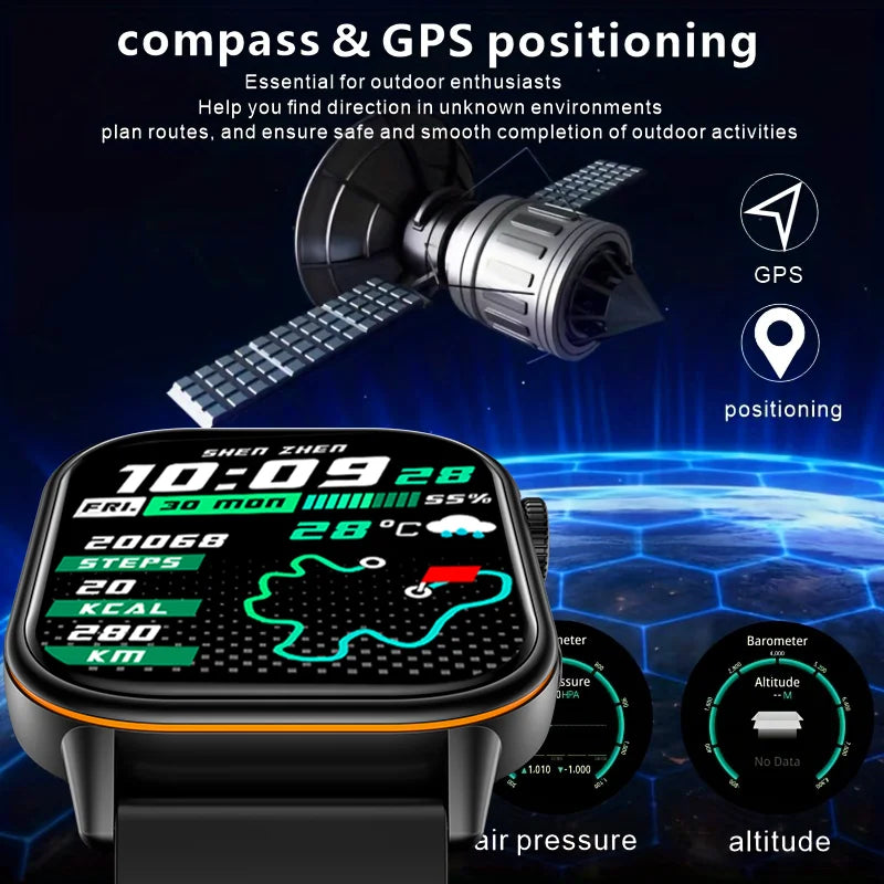New Smart Watch for Men and Women HD AMOLED Screen Heart Rate Bluetooth Call GPS Tracking IP67 Waterproof Sports Smart Watch