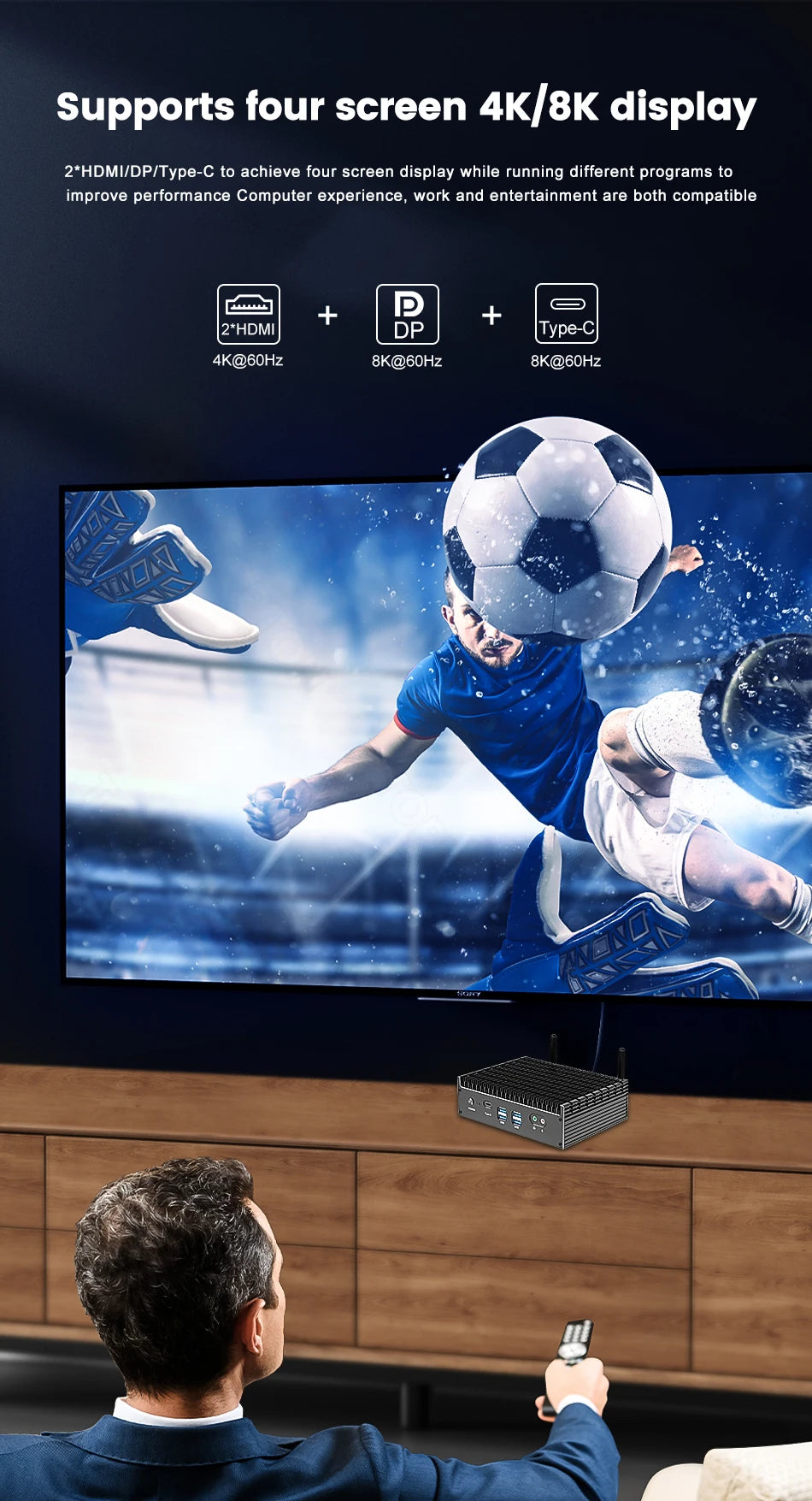 13th Gen i7 1355U i5 1335U Fanless Intel Mini PC 2*2.5G LAN PCIE4.0 DDR4 Tunderbolt 4 eGPU Desktop PC Gamer Mini Computer WiFi6