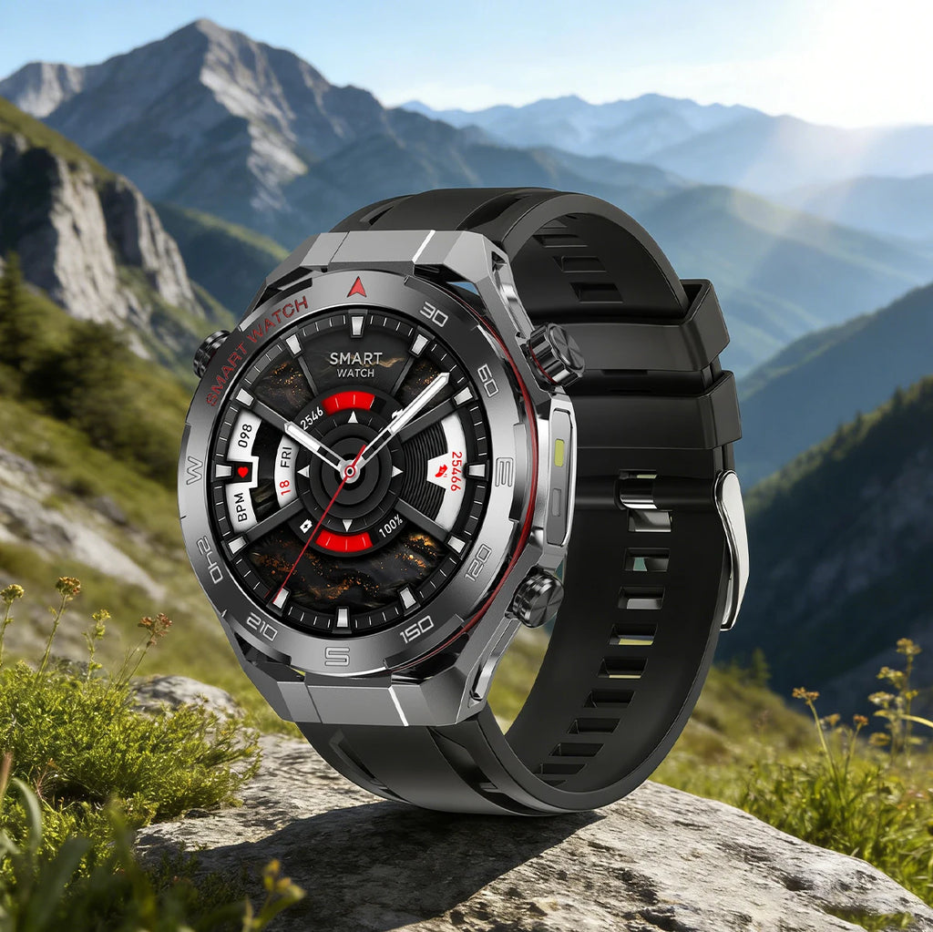 2026 smartwatch, 1.5-inch touchscreen, supports wireless calls, music, various sports modes, message sending and alarm functions