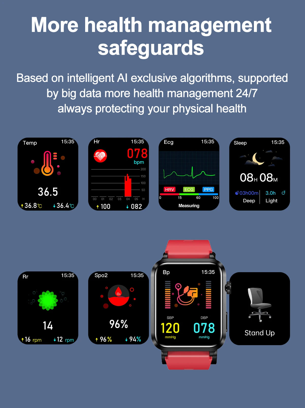 2026 New Smart Watch air Pump ECG True Accurately Blood Pressure Airbag health watch Uric Acid Blood Lipids watch men waterproof