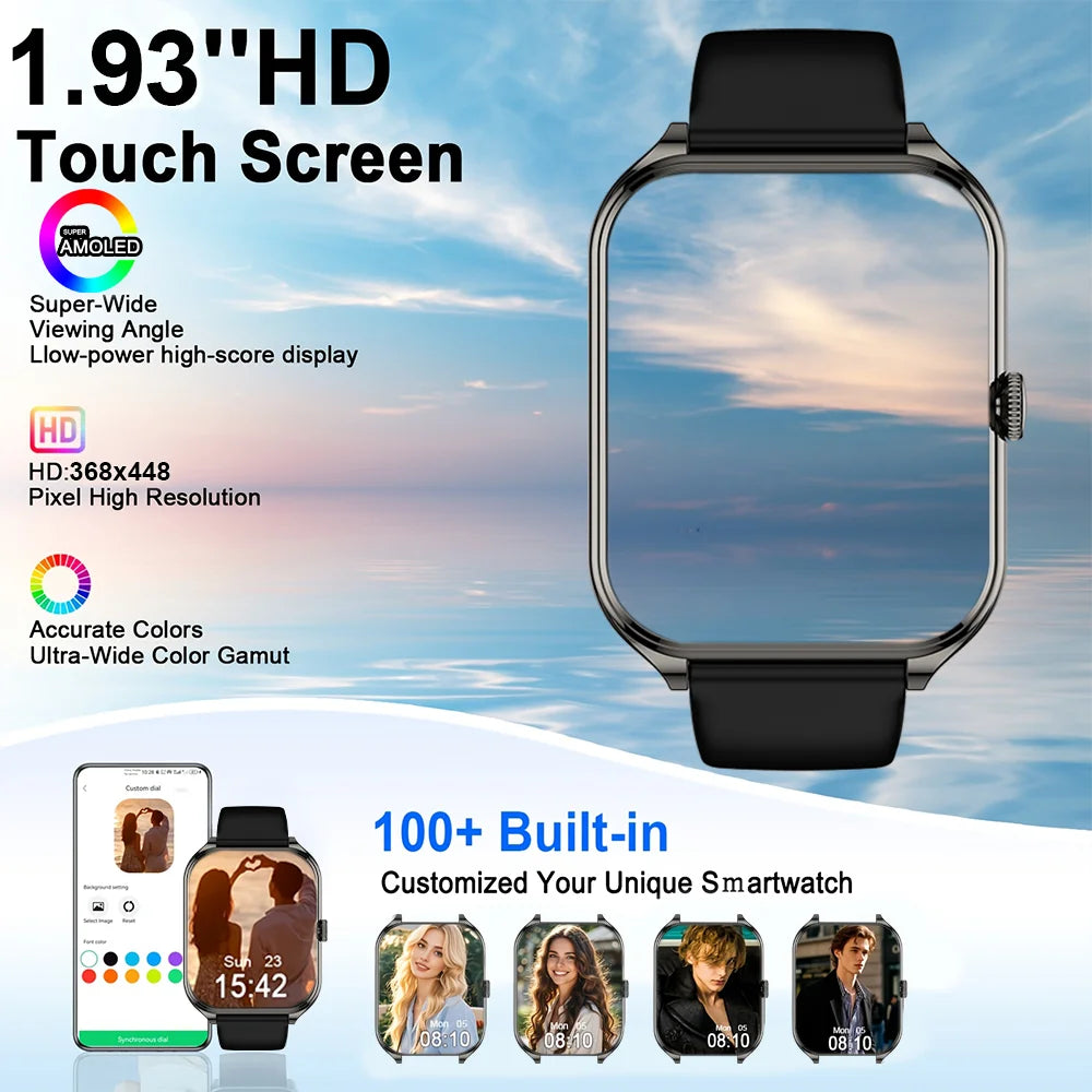 2026 1.95-inch Ultra Smart Watch For Men Women 300mAh High Capacity Battery Outdoor Sports Fitness Health Monitoring Smartwatch