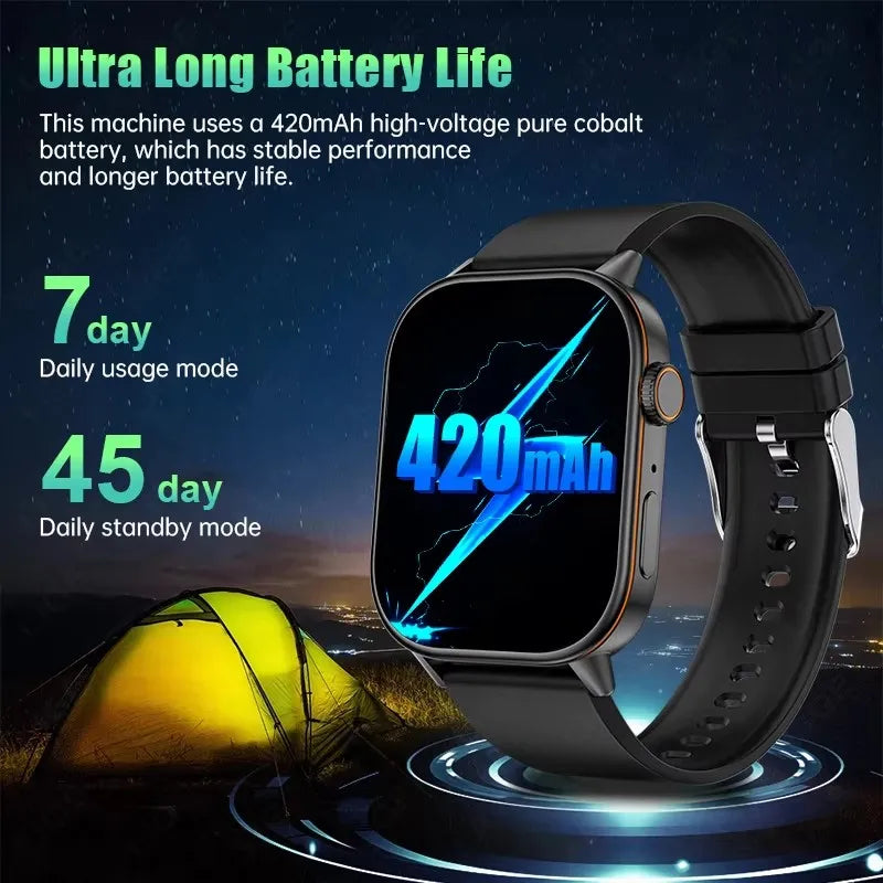 New Smart Watch for Men and Women HD AMOLED Screen Heart Rate Bluetooth Call GPS Tracking IP67 Waterproof Sports Smart Watch