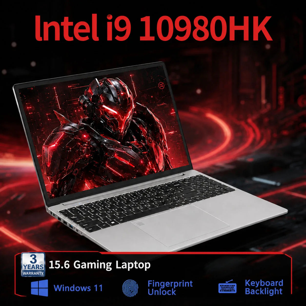 Core I9-10980 Office Laptop | 16GB RAM | 1TB 2TB SSD | 1080P FHD | Fingerprint Unlock | Ideal for Everyday Office Work and Study