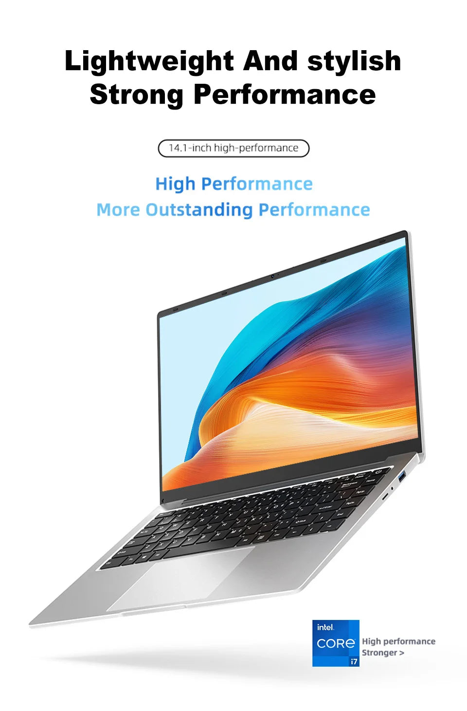 2026 14.1"Laptop Intel Core i7 8650U Atom A3950 Portable Laptops Windows 11 Computer 4K HD 12GB RAM 1TB 2TB SSD Notebook Office