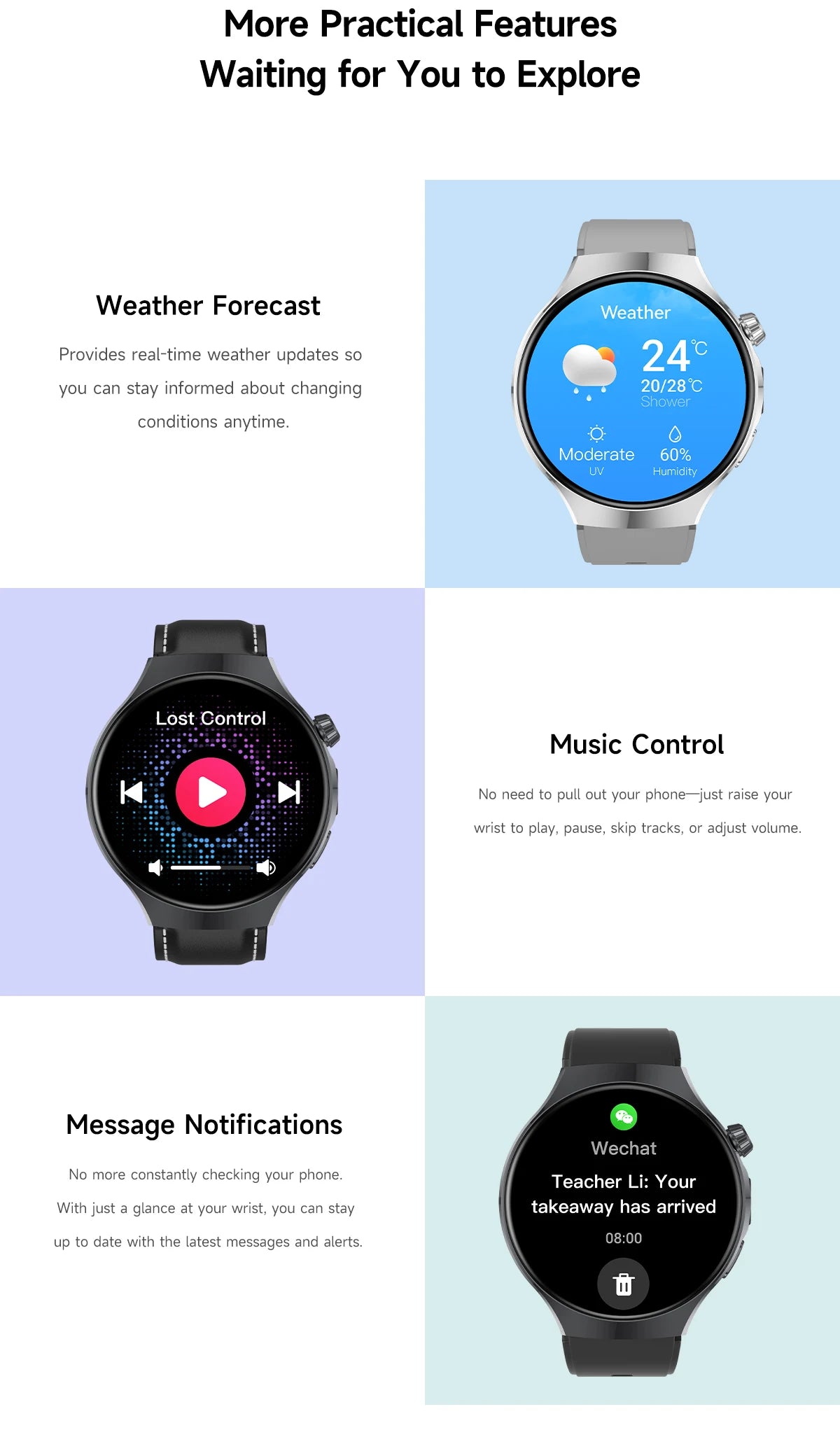 New Smartwatch 2026-1.7-Inch HD Screen, 1000 Mah Battery, Information Alert Function, Multiple Sports Modes