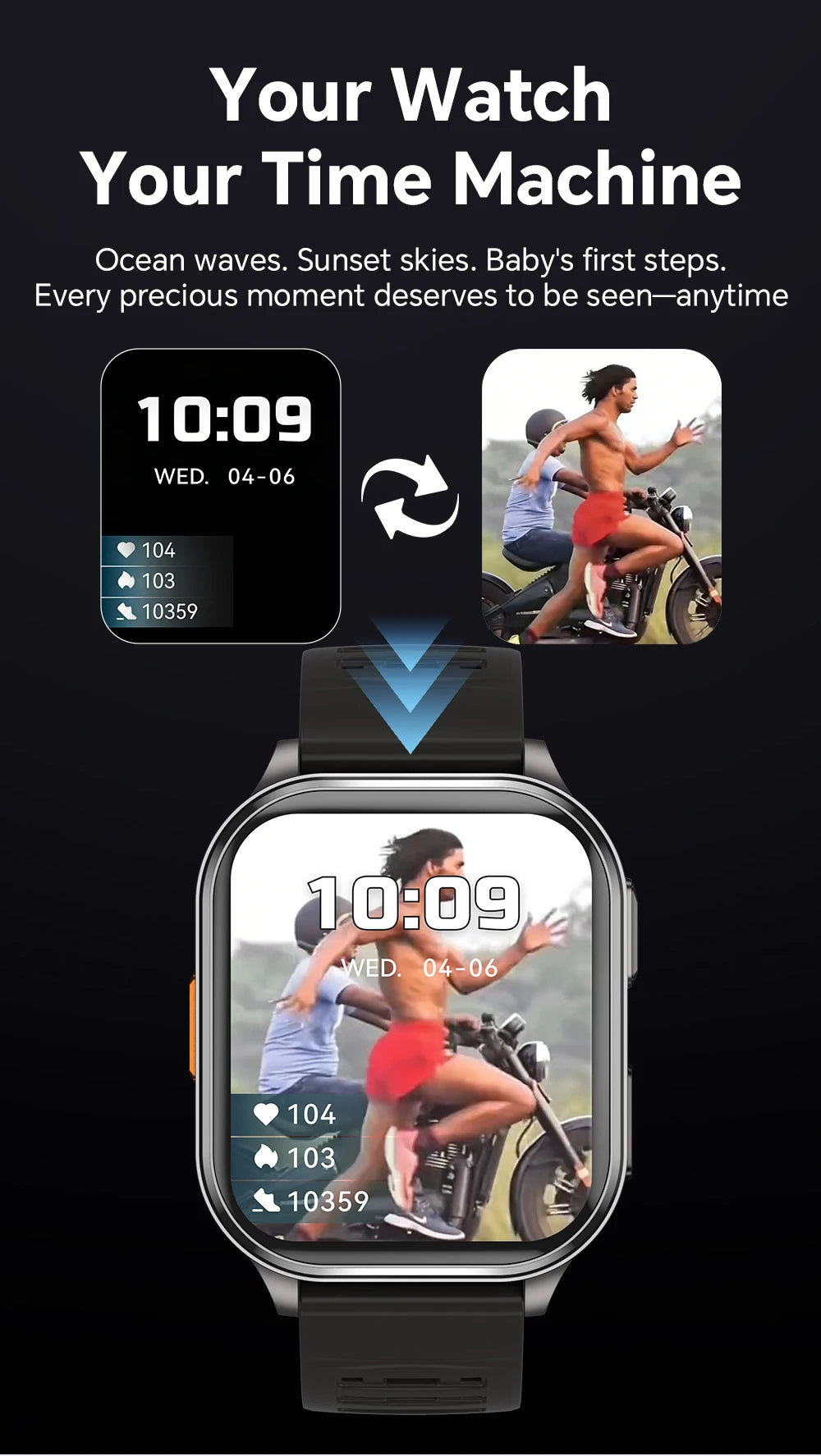 2026 New Men Smart Watch Photos Record Video Health Monitor Waterproof BT Call Recording Sports Fitness Camera Smart Watch Women