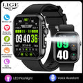 2025 Smart Watch Men 2.01‘’ HD Large Screen LED Flashlight Bluetooth Call Women's Fitness Tracker Waterproof Sports Smartwatch
