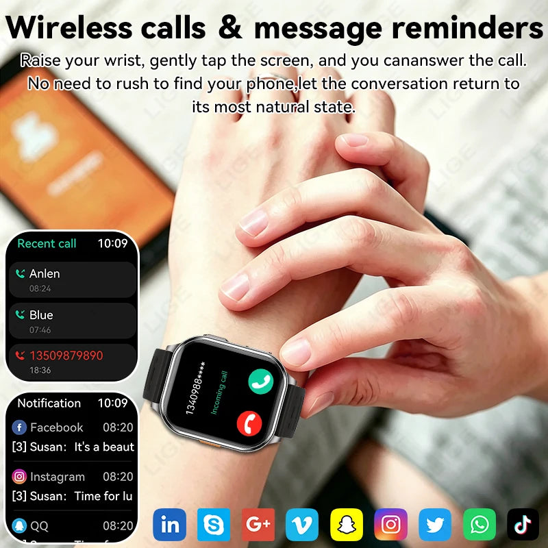 2026 New Men Smart Watch Photos Record Video Health Monitor Waterproof BT Call Recording Sports Fitness Camera Smart Watch Women