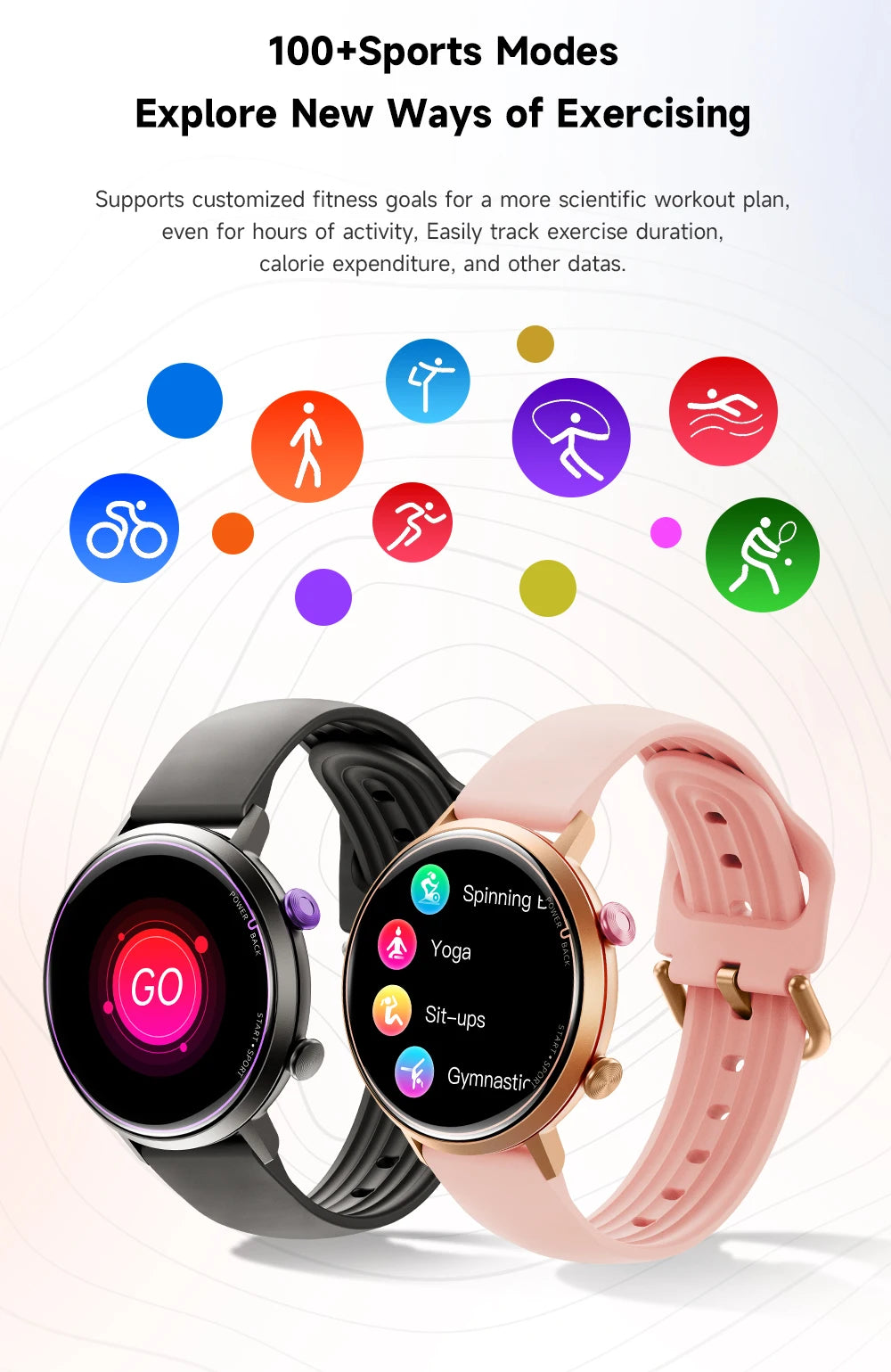 Smart Watch for Lovers, Outdoor Sports Matching, Message Notifications Deep Waterproof All-day Health Monitoring Valentine's Day