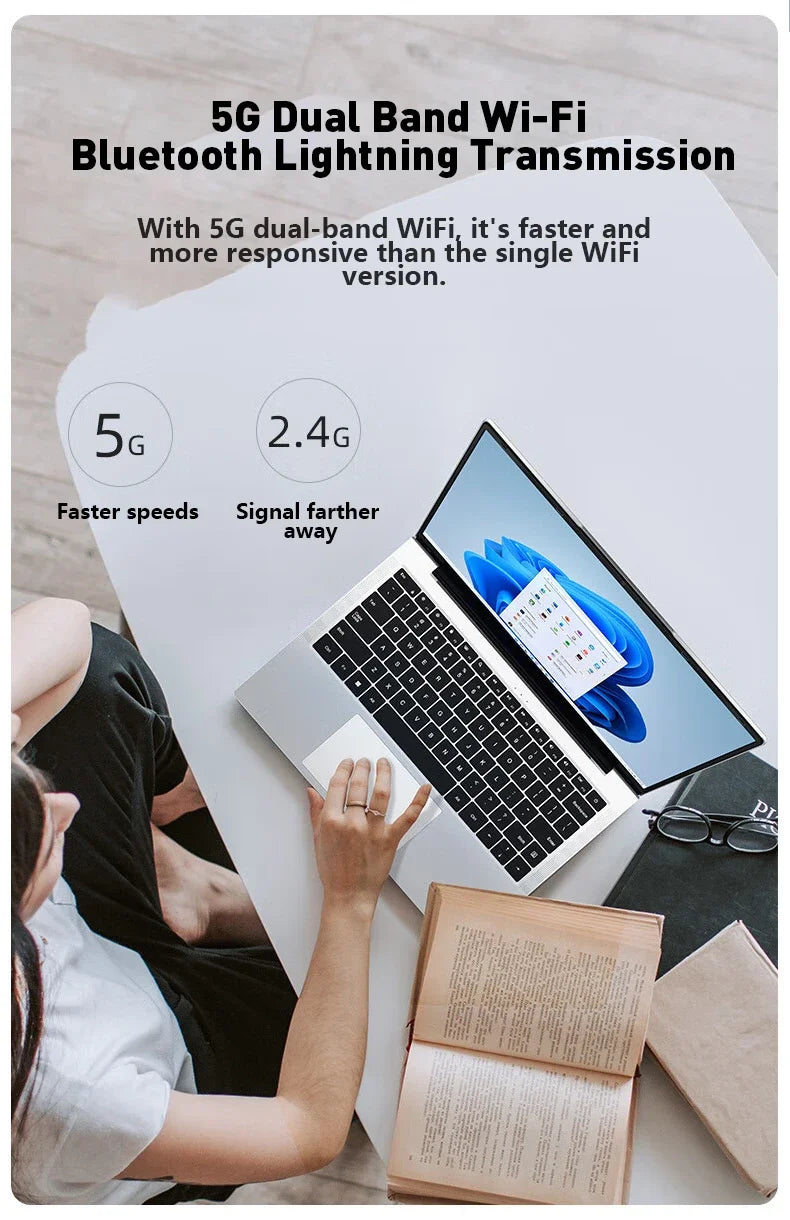 2026 Solid 14.1" Ultra Slim Laptop Intel Core i9-9900 2TB M.2 SSD 32GB RAM Windows 11 Pro Home Study Computer