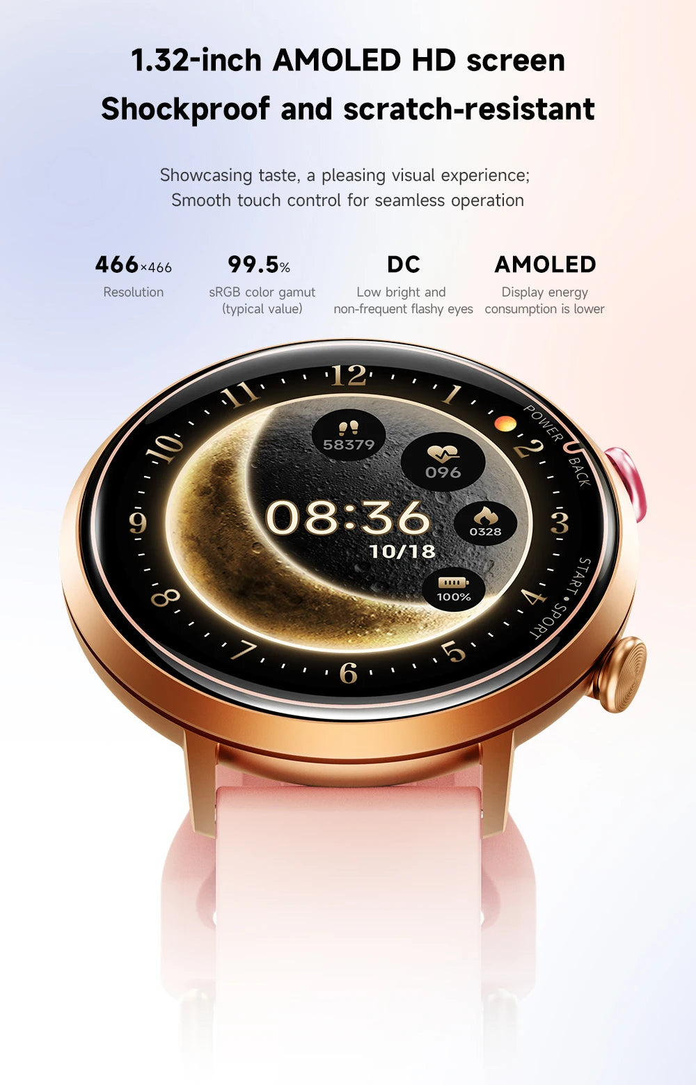 Smart Watch for Lovers, Outdoor Sports Matching, Message Notifications Deep Waterproof All-day Health Monitoring Valentine's Day