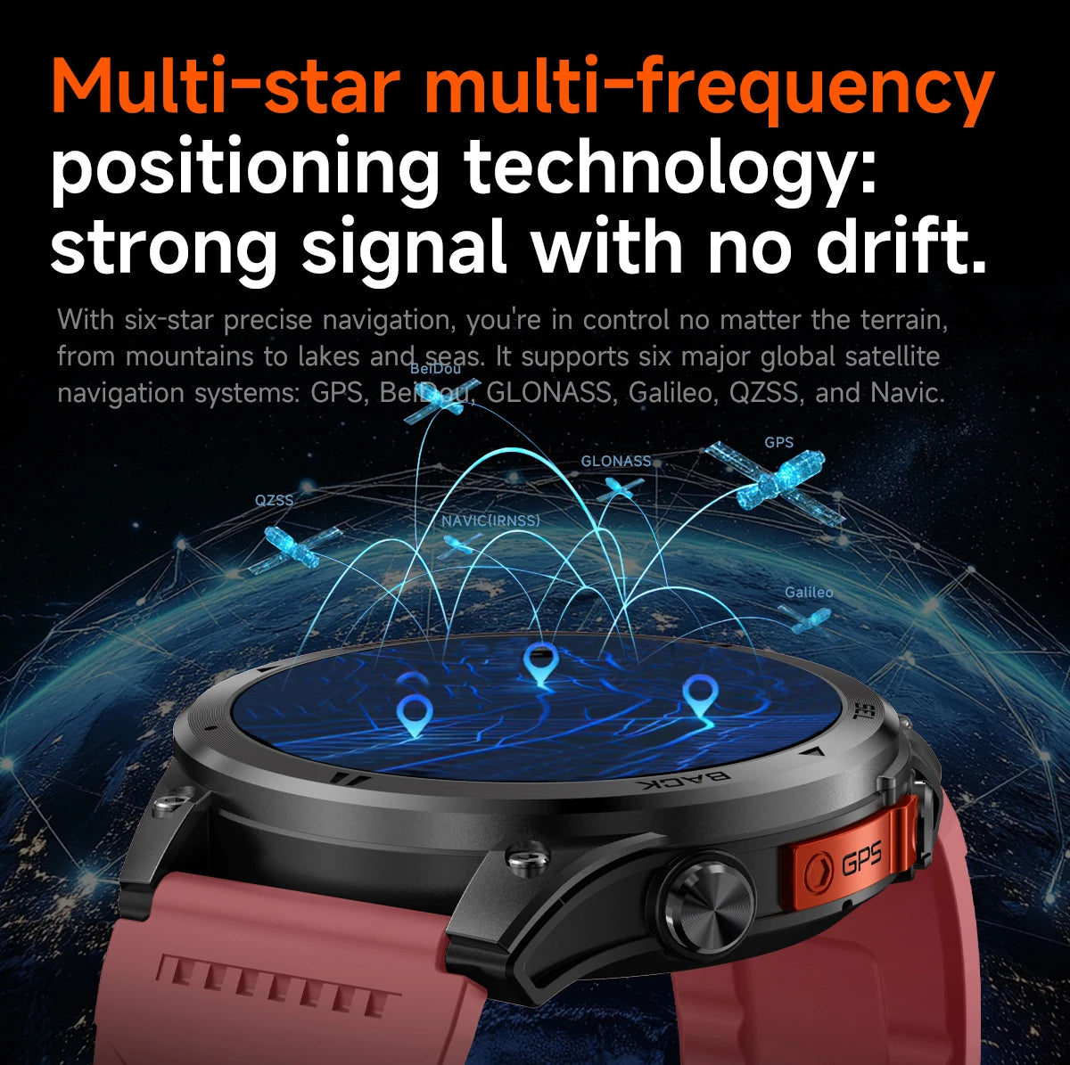 2026NEW Smart Watch Outdoors Sports MAN Bluetooth Call IP68 Waterproof Heart Rate GPS HD Screen Large Battery Health Monitoring