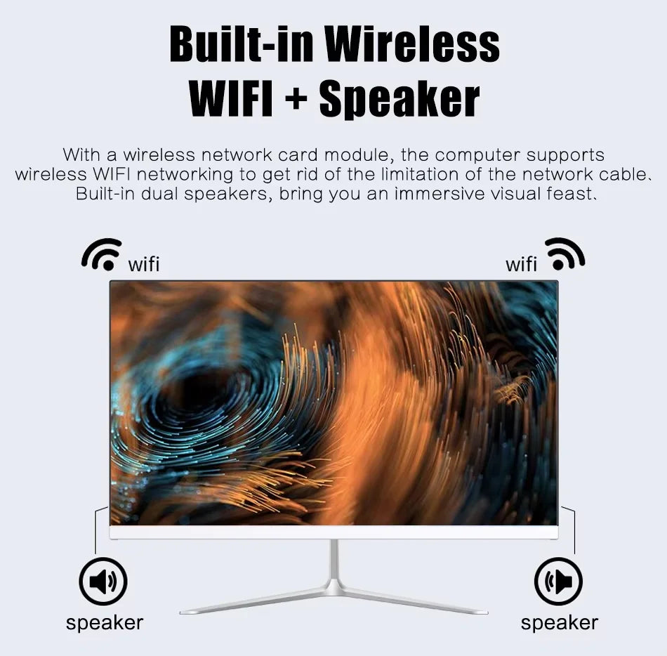 Intel I5 All-in-One PC 19/22 Inch with Wifi Bluetooth Speaker - Desktop Computer for Home And Office