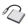 3 in 1 USB C male to female hub with 4K HDMI USB 3 0 and charging for MacBook Air 12 portable data transfer and display solution