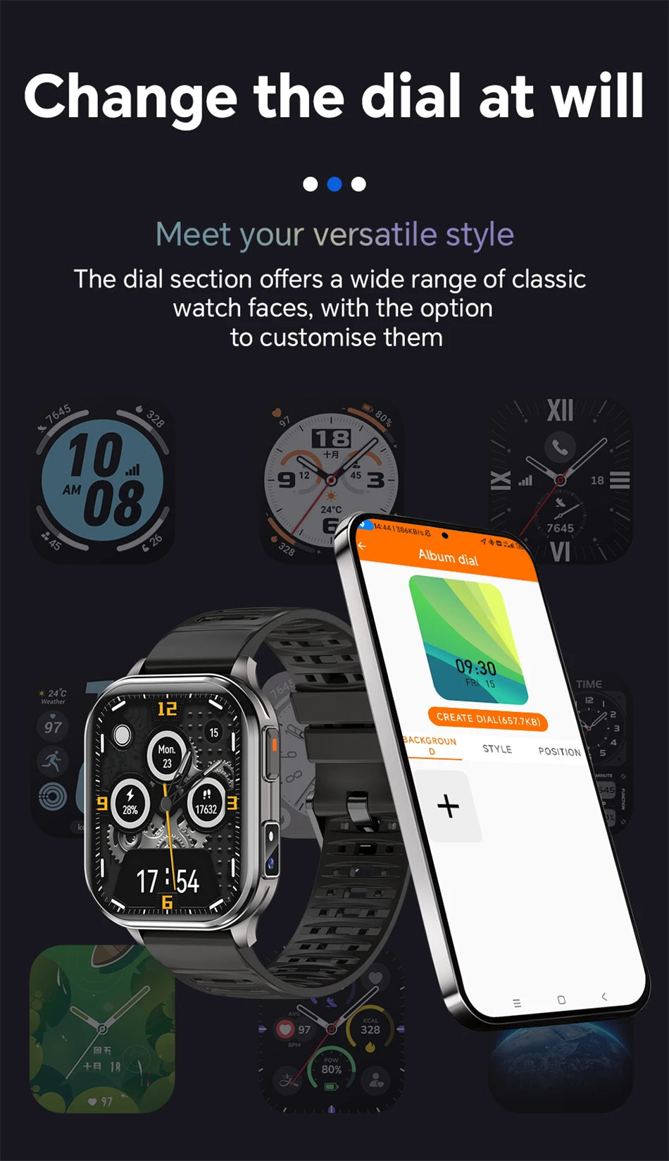 New Smartwatch Men Women Camera Take Photos Record Video Health Monitor Sports Fitness Waterproof Flashlight Call Smart Watches
