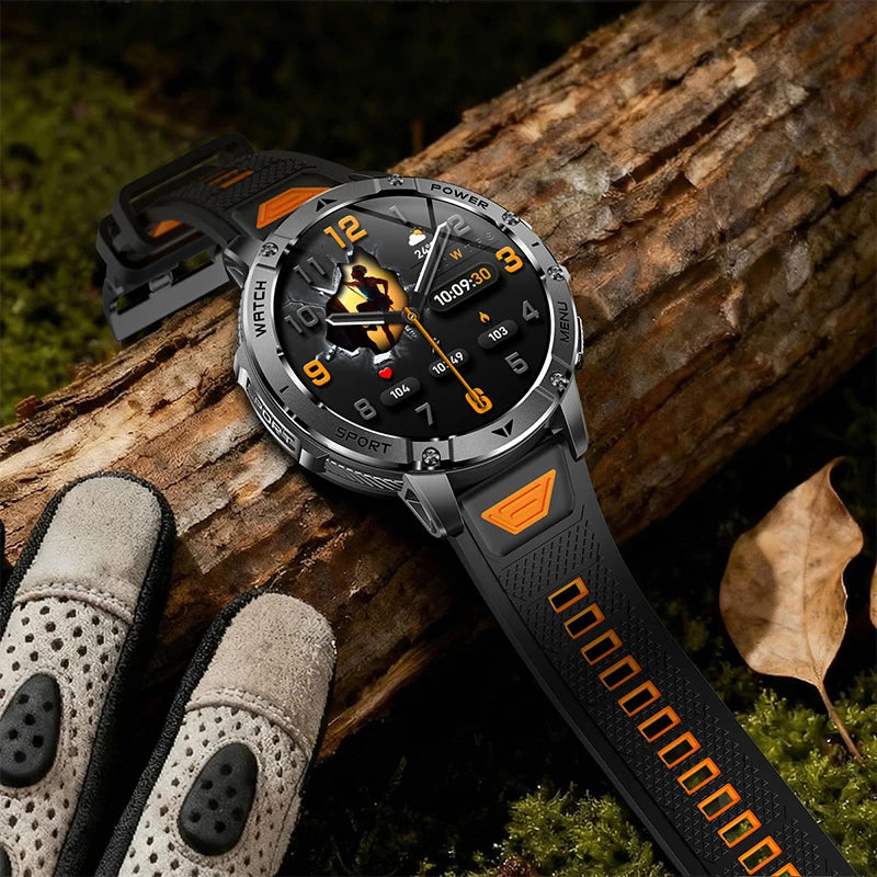2026 Smartwatch,1400mAh battery,1.7"IPS screen,120+sports,SOS strobe alarm,IPX8 waterproof,LED light,BT Call,Xmas birthday gift