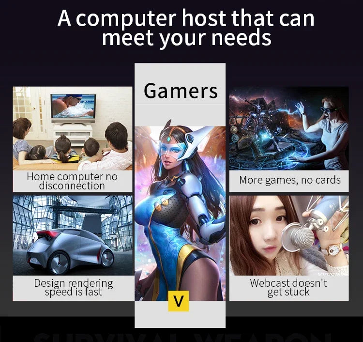 Top for Sale Core I7 Gaming Computer for Pc Gamer I3 I5 I7 Graphics Set Game Lcd Computer