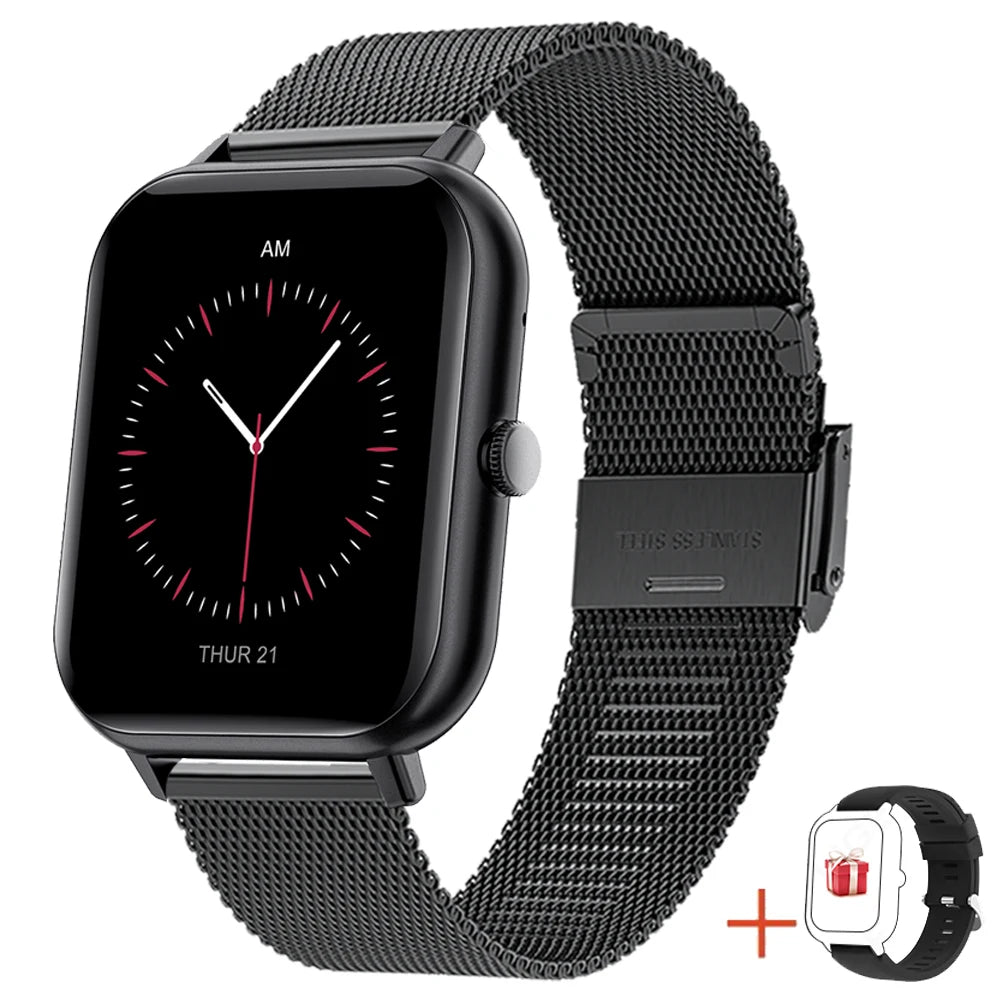 Smartwatch With 1.83" Full Touch Screen,Text & Call Functions,100+ Sports Modes,Pedometer,Calorie Counter,Android & Iphone