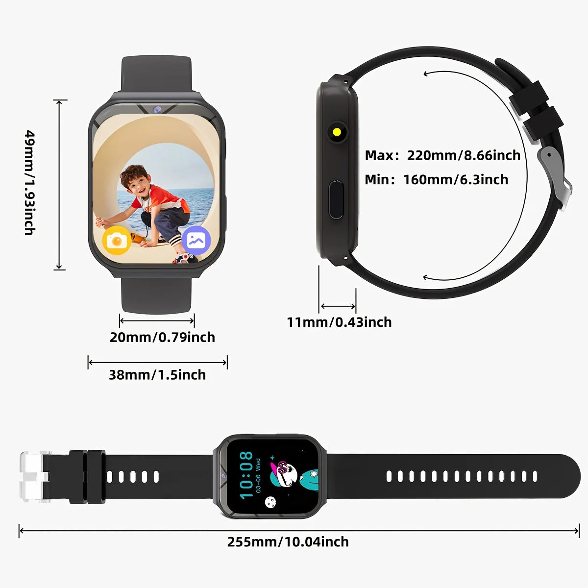 Youngsters's Smart Watch with,Built-in Multiple Brain Games, LED Flashlight, Camera, Calculator, and Other Practical Tools,