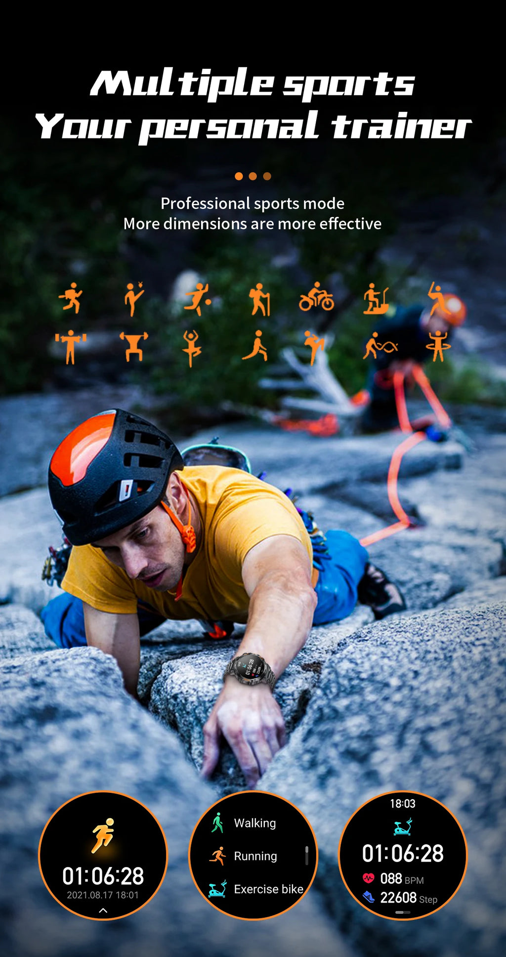 LIGE Smart Watch Men 360*360 AMOLED HD Screen Waterproof Sports Fitness Watches Flashlight Men Smartwatch For Andrio IOS 2026