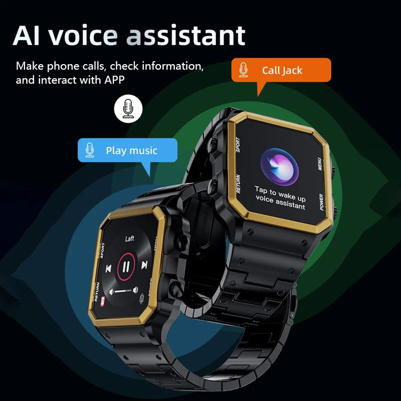 Aiweile AW38 Smart Watch Man High-End Luxury for Android IOS Fitness Tracker Sport Business Bluetooth Call DIY Faces Steel Voice