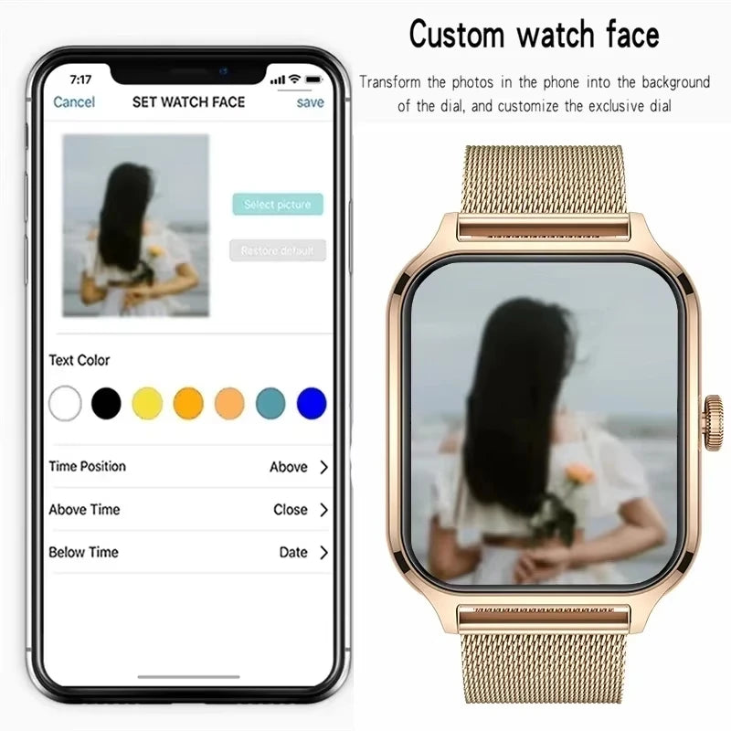 2026 New Smart Watch For Android IOS 2.01Inch Color Screen Bluetooth Call Blood Oxygen/Pressure Monitoring Smart Watch Women Men