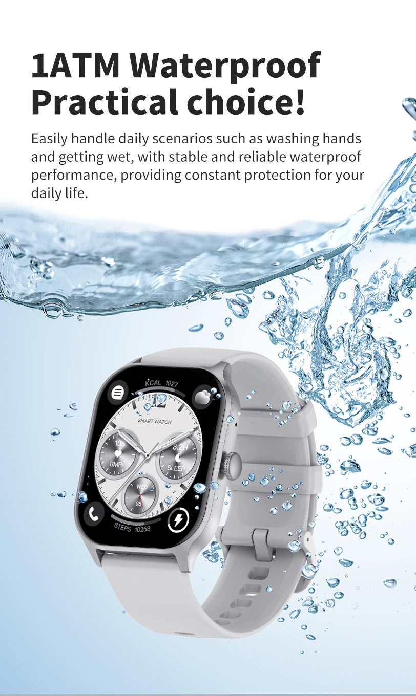 2026 New Smart Watch Diagnosis Blood Lipids Uric Acid Blood Pressure Smartwatch Men ECG+HRV Voice Bluetooth Call Health watch