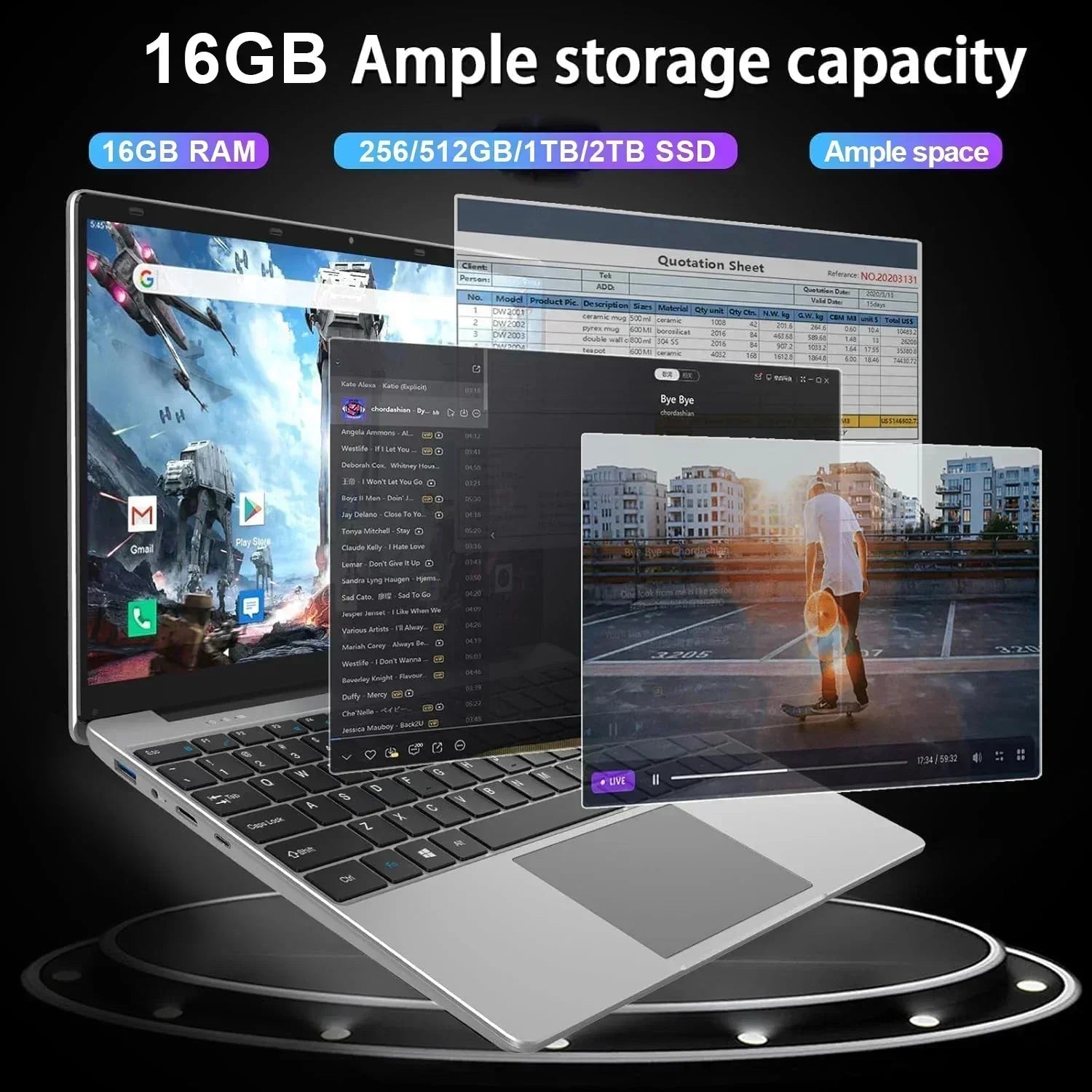 Intel Core i9 10980HK 14.1 Pro Laptop 8C16T 2.4-5.3GHz 16MB 45W 32GB RAM 2TB M.2 SSD Gaming Notebook Office Fast New