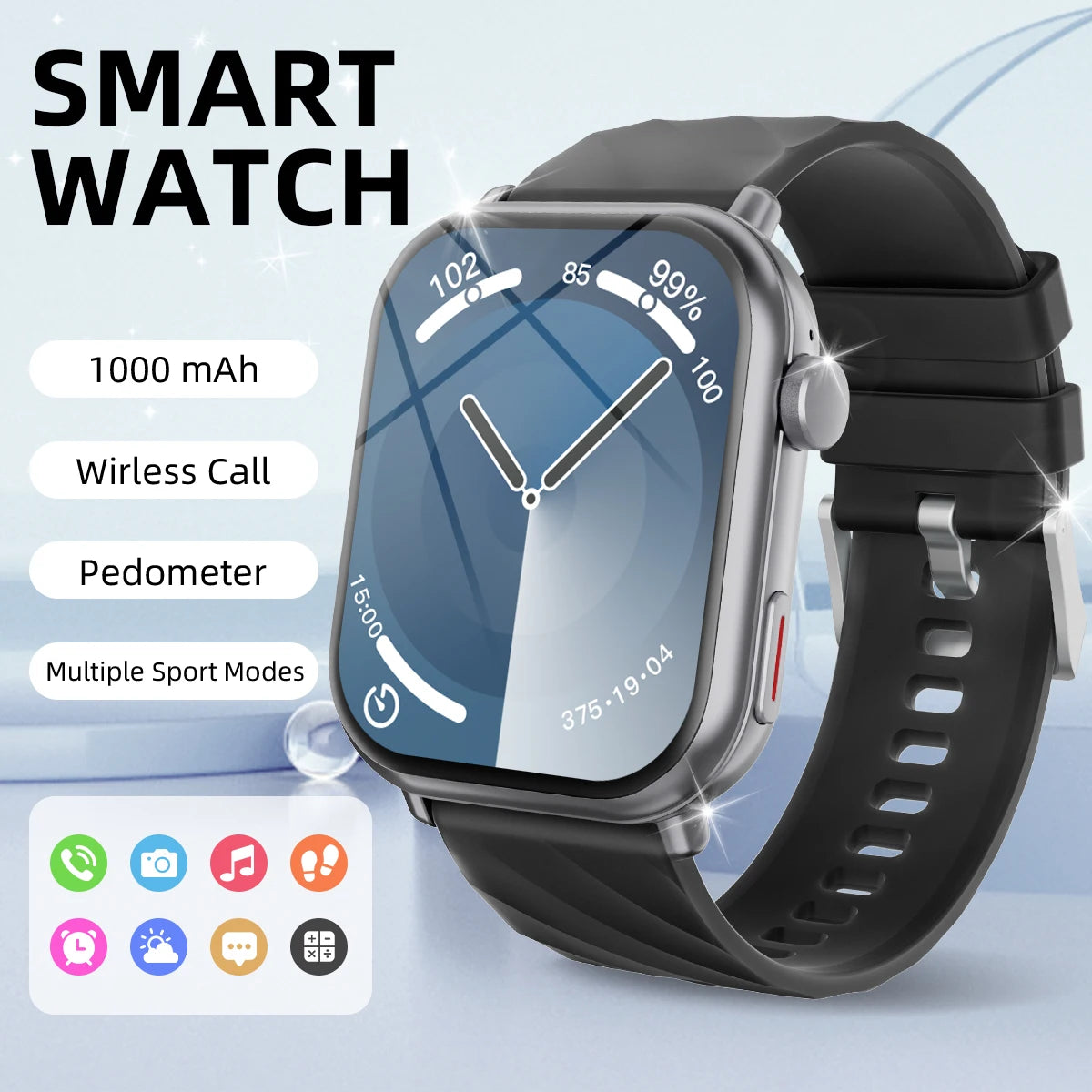 New Smartwatch 2026 1.83''HD Screen AMOLED 1000mAh Large Battery Outdoor Sports Watches IP68 Waterproof for Men Women Gifts
