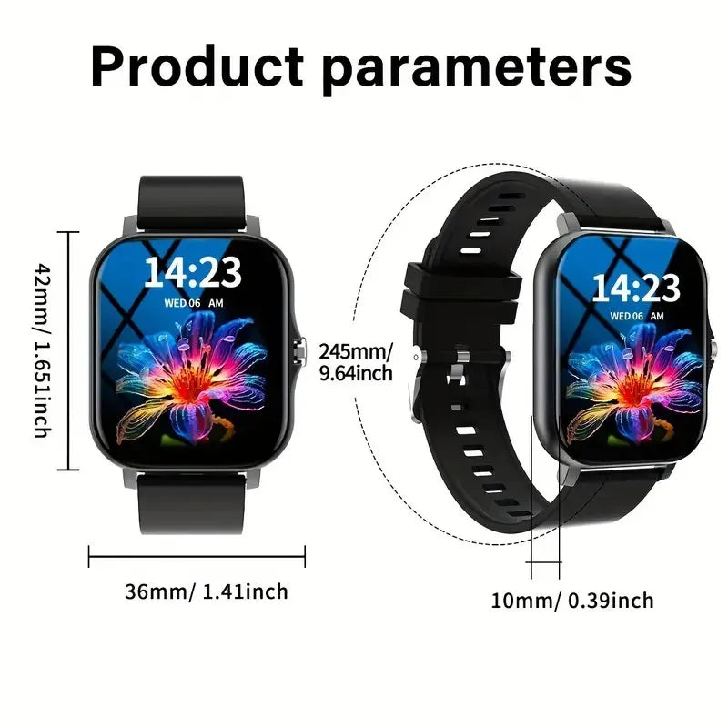 2026 Smart Watch 1.83 Inch HD Display Answer Make Call Message Preview Sport Modes DIY Dial Weather Forecast Men Women