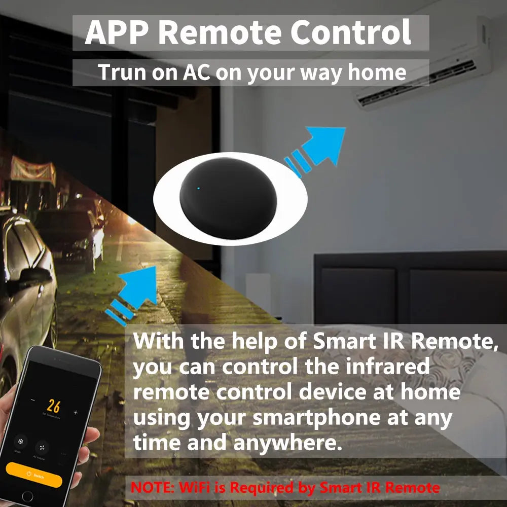 Smart IR Remote Control For TV Air Conditioner Devices Smart Home Automation Gear Automation Gear Controls TV Air Conditioner
