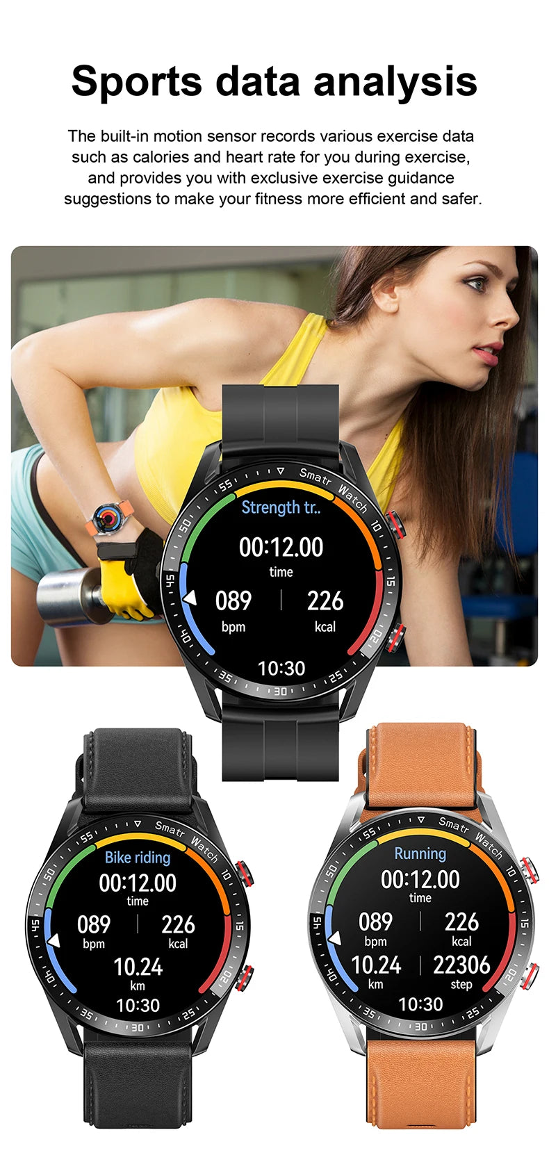 2026 New Electronic Smartwatch Waterproof Sports Watch Wrist Smart Watches for Man Women Fitness Tracker Clock for IOS Android