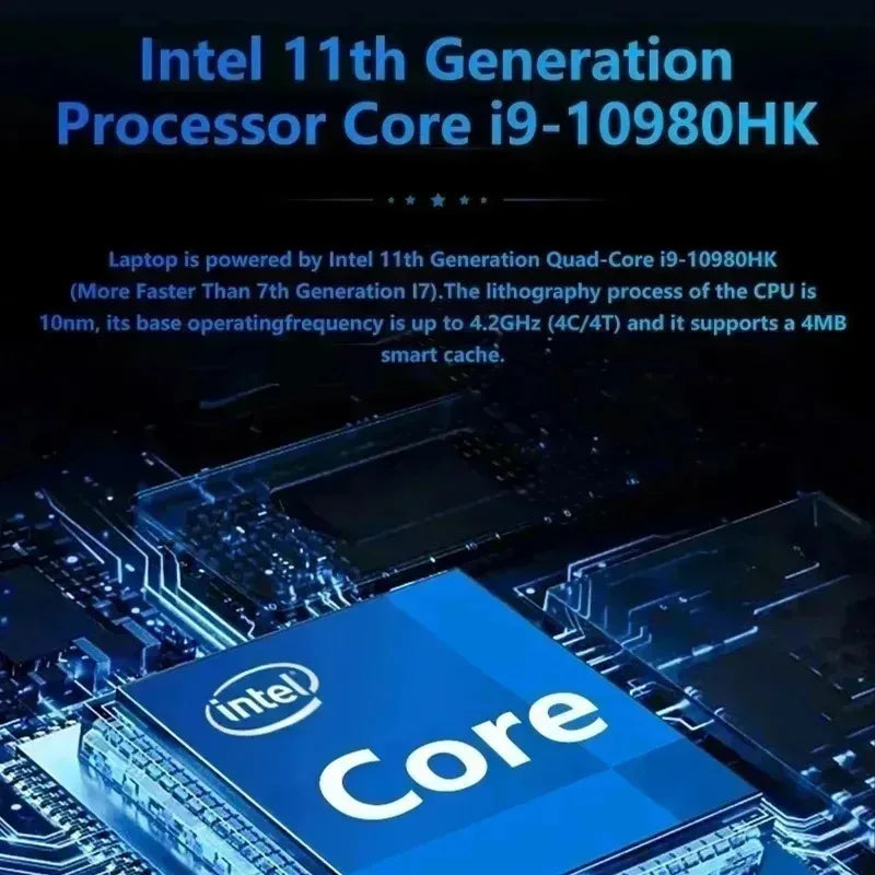 Intel Core i9 10980HK 2026 Optimal 15.6" High-Performance, 2TB SSD, 32GB RAM, Portable Laptop Notebook PC for Office Study