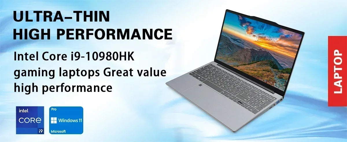 Intel i9-10980HK 14.1 Laptop,32GB RAM 2TB NVMe SSD,Win11 Pro,WiFi6 BT5.2 Screen,Thin Notebook for Gaming Design Editing Office