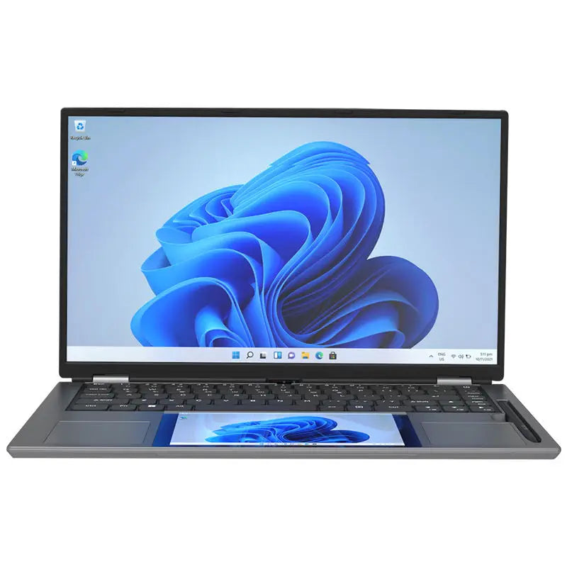 15.6+7inch Dual Screen Laptop Intel N150 Windows 11  32GB DDR4 512G/1TB/2TB M.2 2280 SSD WIFI BT Double Screen Laptop Computer