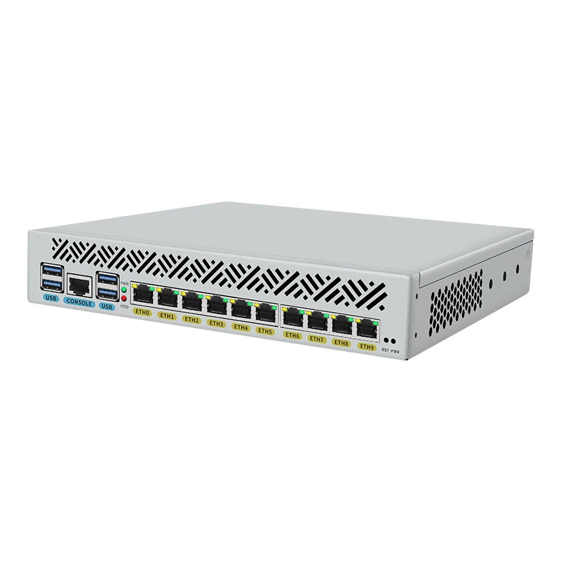 1U Rackmount Computer Intel Core I7 10510U I3 8145U 10x1GbE LAN Workstation Desktop PC for Home or Business Rackmount Server