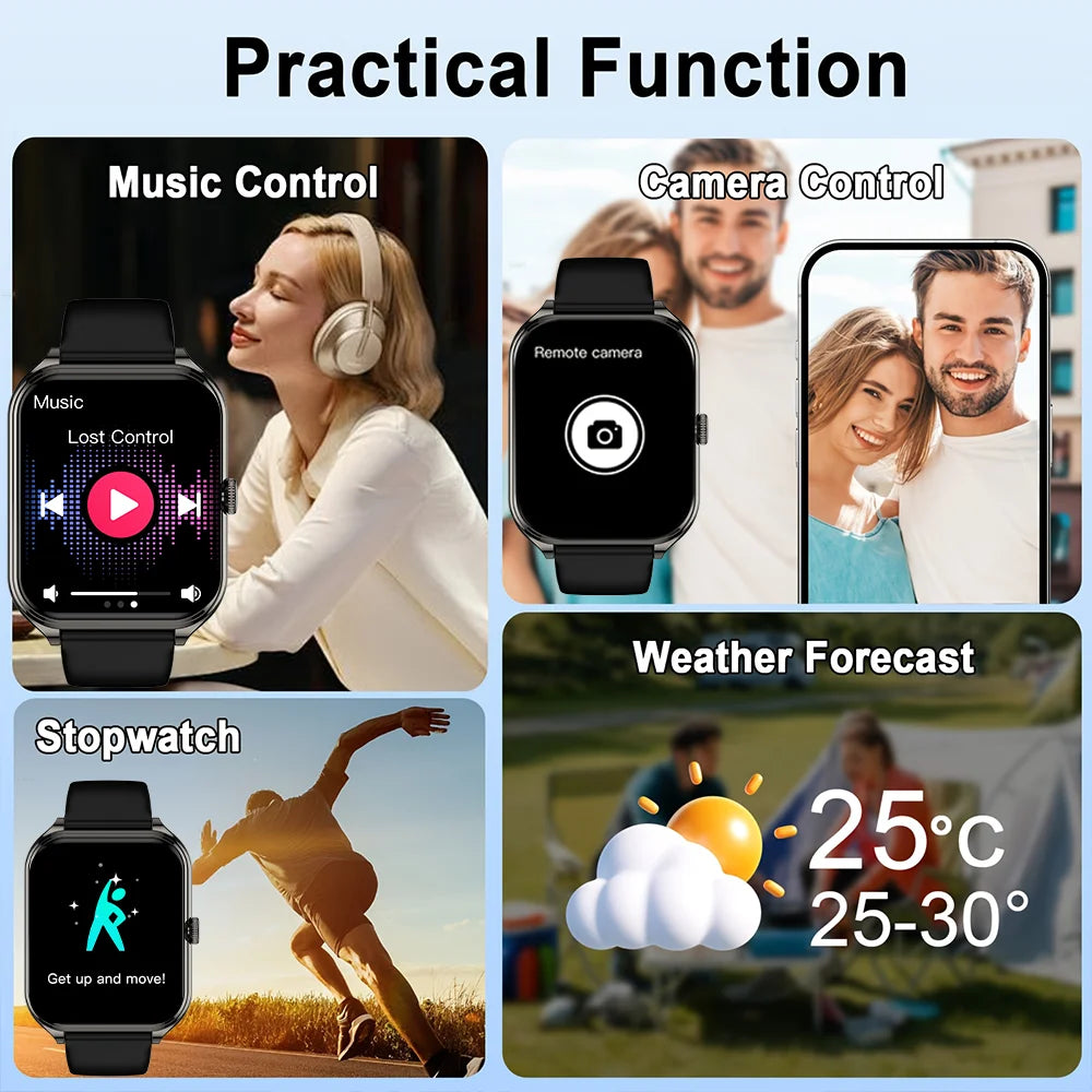 2026 1.95-inch Ultra Smart Watch For Men Women 300mAh High Capacity Battery Outdoor Sports Fitness Health Monitoring Smartwatch