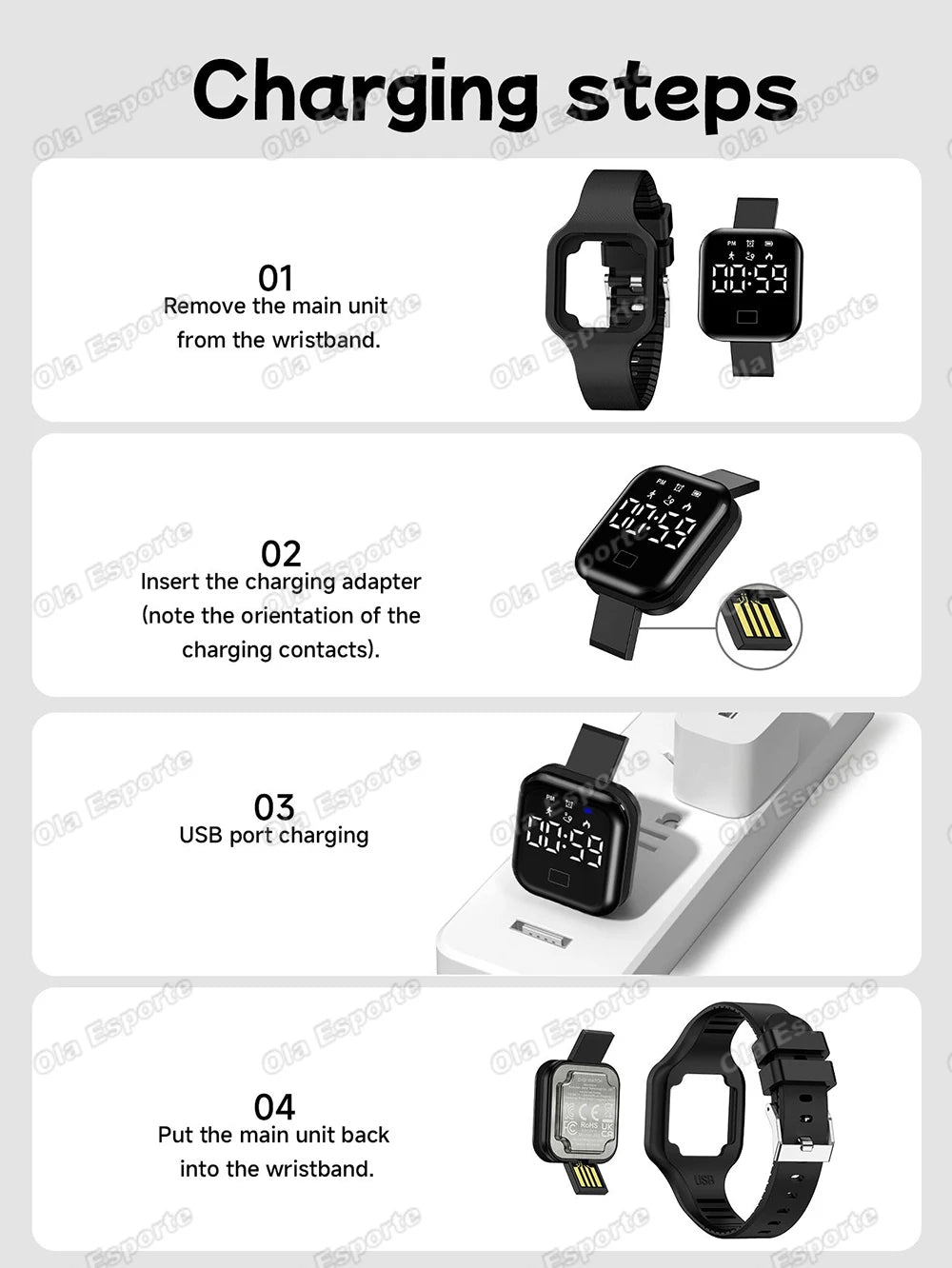 Smart Watch For Men Sports High School Student Sleep Monitor Waterproof Alarm Clock Multi Functional Women Electronic Watch HW12