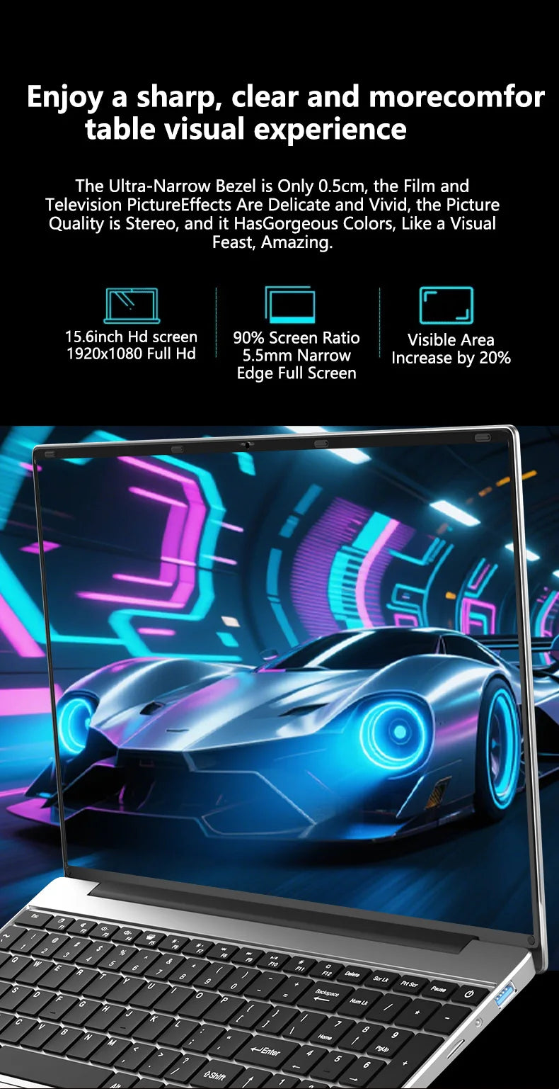 15.6" Intel Core i9 10980HK Windows 11 Pro Laptop Computer 32GB RAM 512GB 1TB 2TB SSD Portable Notebook PC Office Study Laptops