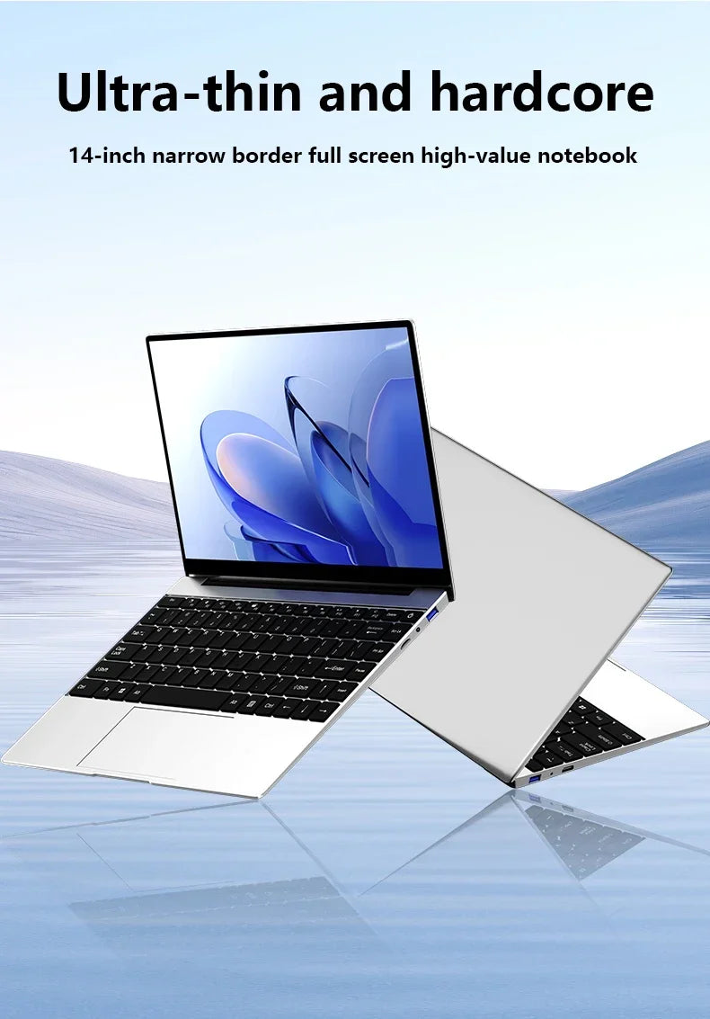 Intel Core I9 10980HK New Ultra Slim Laptop 14.1" 32GB RAM 2TB SSD Gaming PC Office Study Computer PC Windows 11 1920x1080 HD