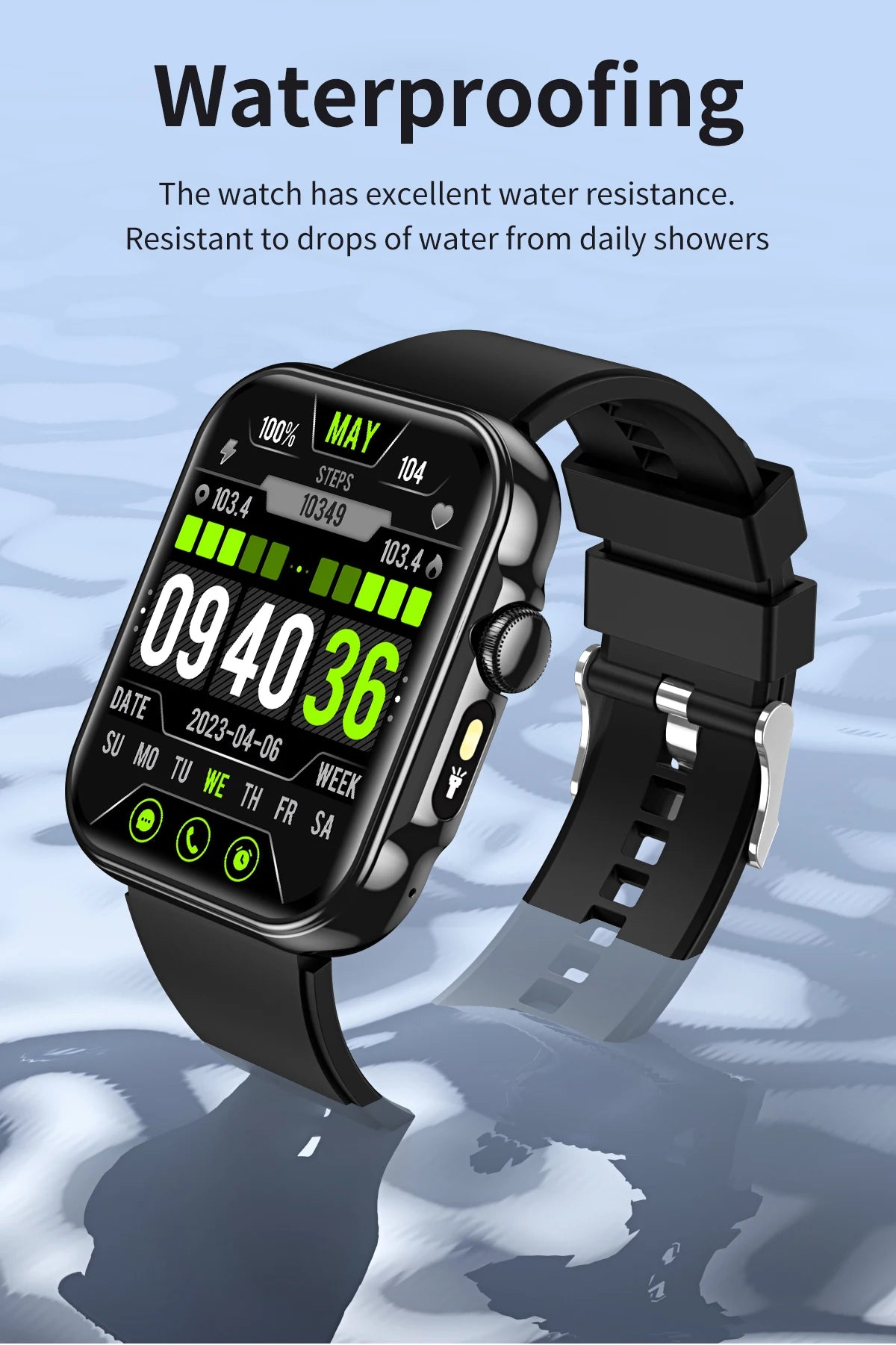 2025 Smart Watch Men 2.01‘’ HD Large Screen LED Flashlight Bluetooth Call Women's Fitness Tracker Waterproof Sports Smartwatch