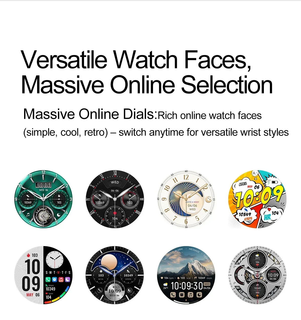 2026 Smart Fashion Watch 1.43'' 100+ Sports Mode Information Push Voice Assistant IP68 Waterproof Custom Watch Face Smart Watch