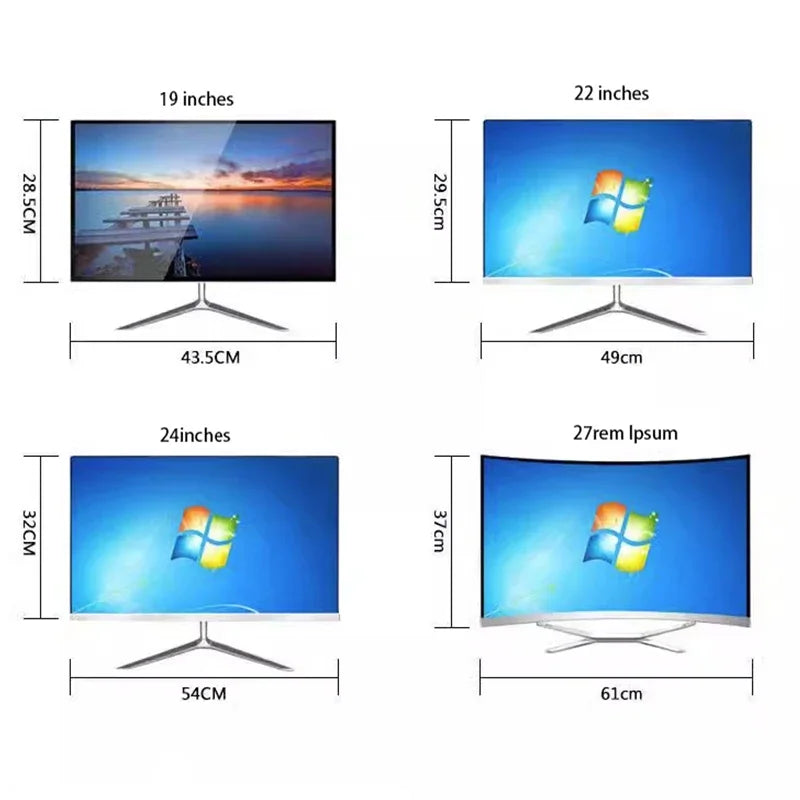 Intel I5 All-in-One PC 19/22 Inch with Wifi Bluetooth Speaker - Desktop Computer for Home And Office