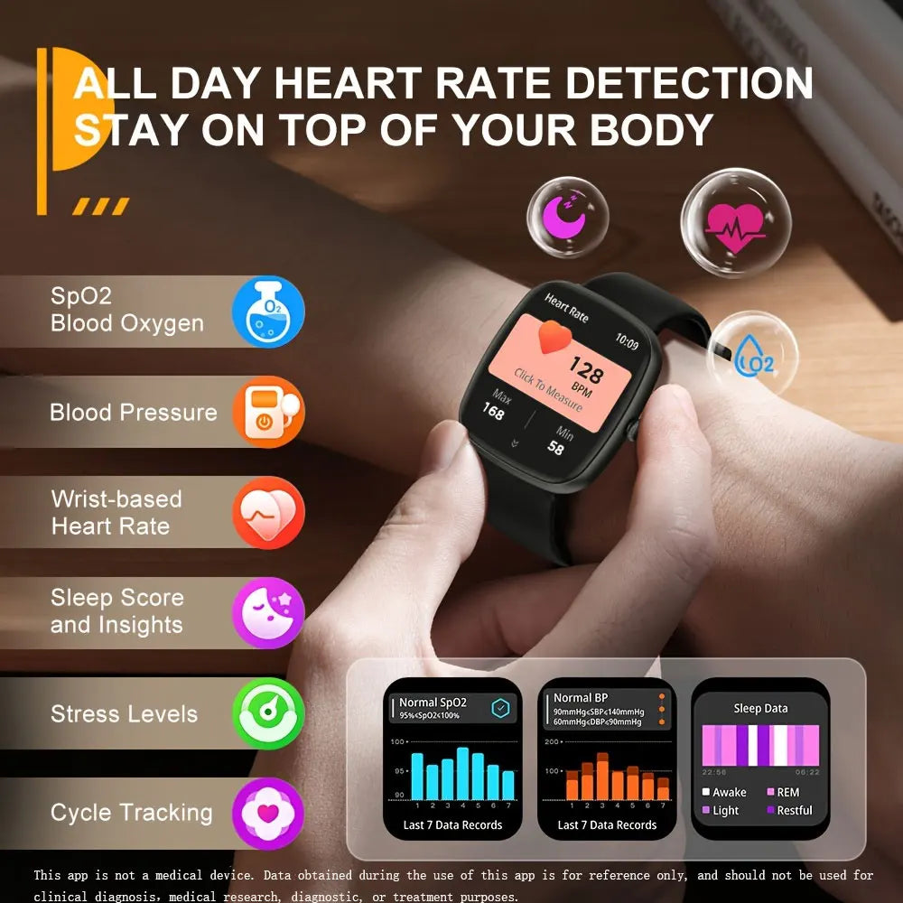 2024 NEW Smart Watch 1.83"  Full Touch Screen Sports Fitness Tracker with Call Function, Step & Calorie Counter Andiod and IOS