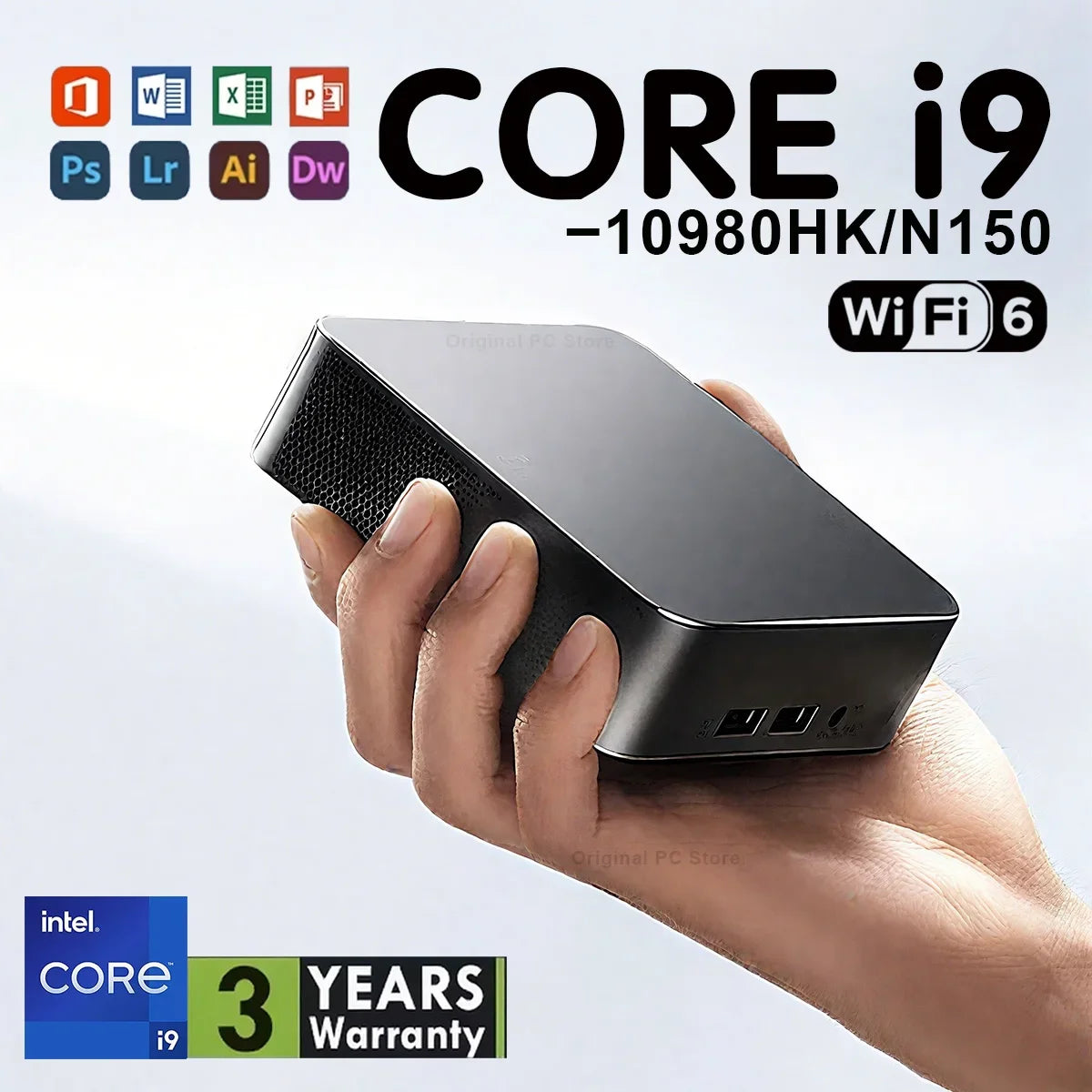 Windows 11 MiniPC Intel Core I9 10980HK 16GB 32GB RAM WIFI6 BT5.2 4K 1TB 2TB SSD 1000Mbps Protable Gaming Computer PC