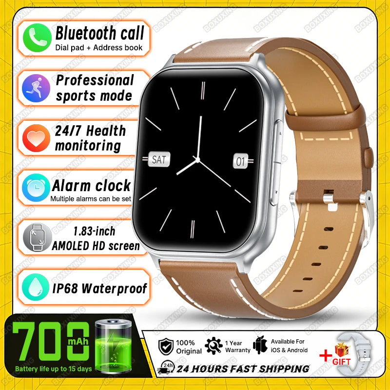 2026 New Smartwatches Men Women Professional Sports Fitness IP68 Waterproof Built-in 24H Heart Rate Bluetooth Call Smart Watch
